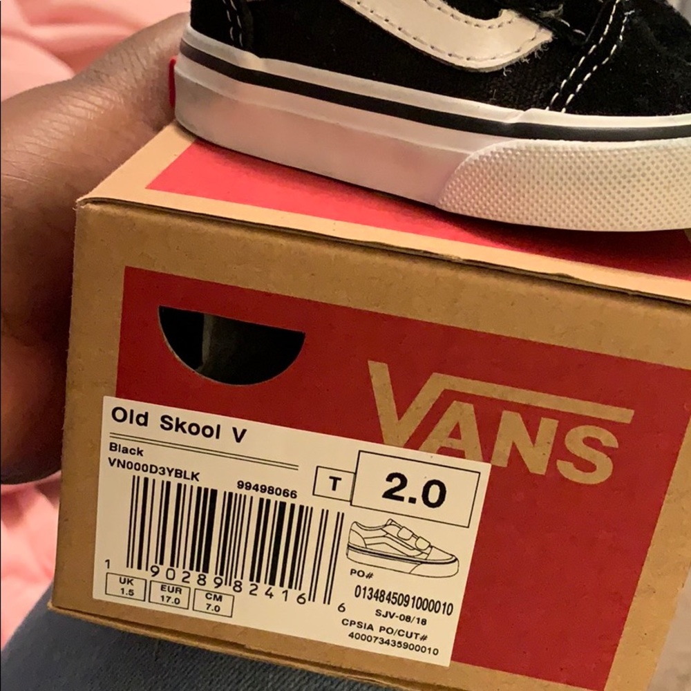 Black & White Old Skool Toddler Vans.